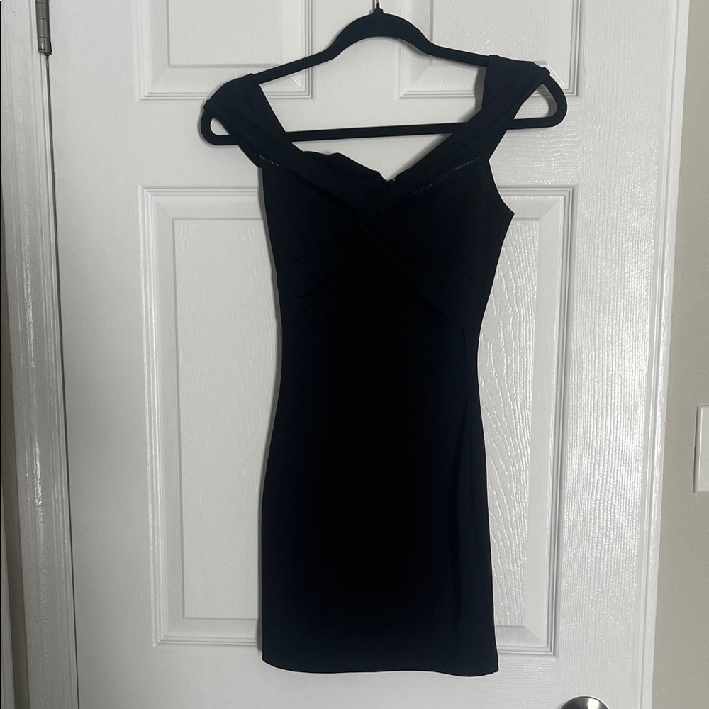 Charlotte Russe Black Off-Shoulder Dress